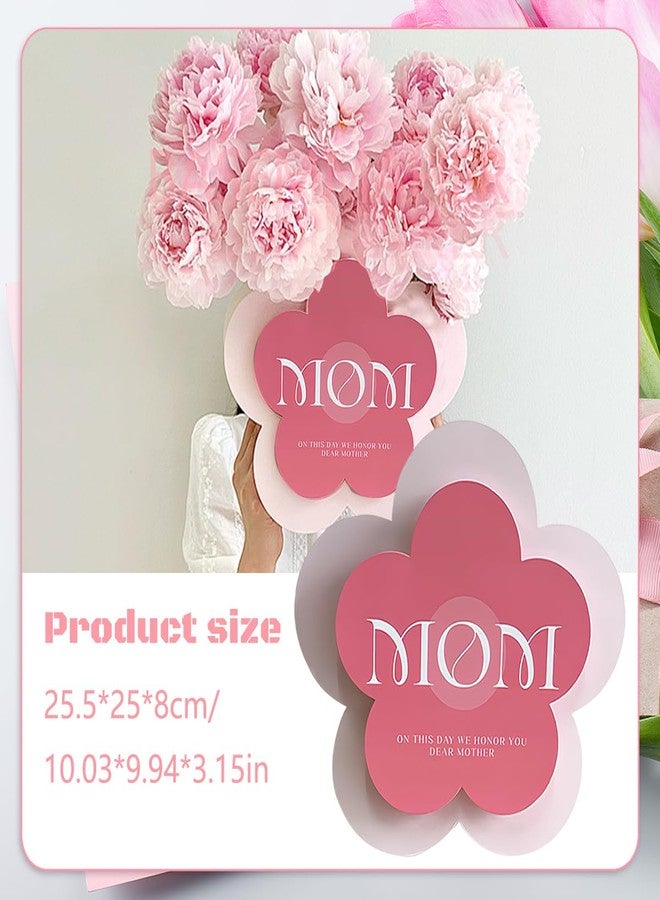 بيسماهير مجموعة هدايا عيد الأم من BASEMMAHER، 3 قطع، أكياس هدايا مزينة بالزهور، أكياس ورقية لتغليف باقات الزهور، صناديق هدايا متعددة الاستخدامات، مثالية لعيد الأم السعيد وحفلات أعياد الميلاد. - Image 2